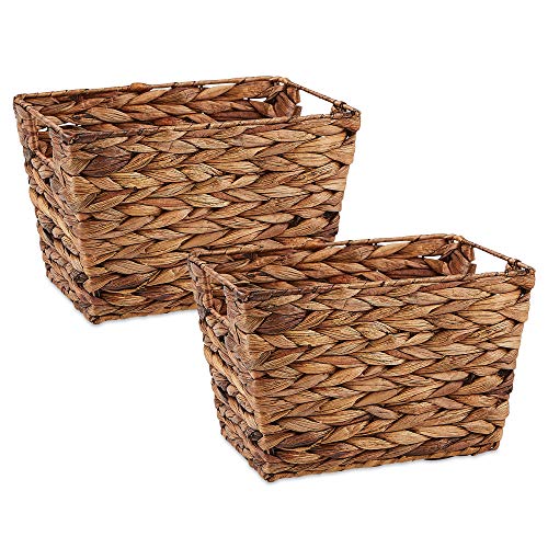 DII Hyacinth Collection Storage Baskets, Dark Brown, Medium Set, 2 Piece - color: Dark Brown, size: Medium Set, Single Size