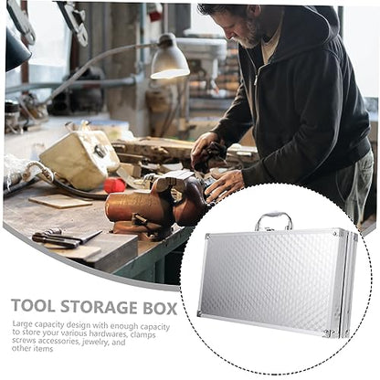 Toddmomy Aluminum Alloy Toolbox Portable Carrying Case Hard Shell Storage Briefcase for Men Case