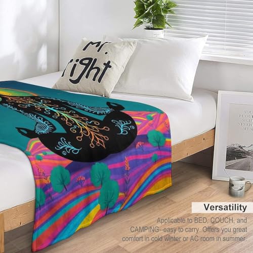 Yoga Meditation Chakra Print Throw Blanket, Soft Flannel Fuzzy Cozy Warm Blanket for Couch Bed Sofa Home Decor, 40"x50" - size: 40*50 in