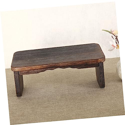 Totority Foldable Wooden Meditation Stool for Zen Practice Portable Kneeling Bench Comfortable Cushion for Meditation Tea Ceremonies and Prayer