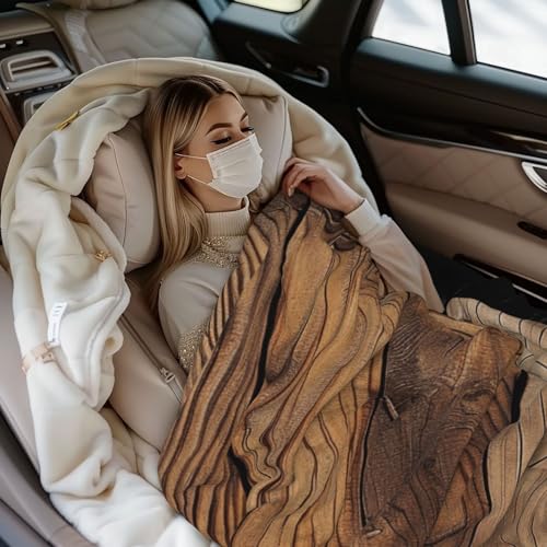 Wood Grain 1 Prints Throw Blanket (320g Flannel) Anti-Pilling Warm Fuzzy Blankets for Bed Sofa Couch Travel 40x30 Inch - color: Wood Grain 1, size: 40x30 Inch