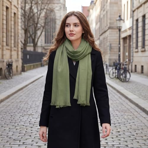 Pashmina shawls and wraps for Evening Dresses Scarf for Women Winter Shawl Wraps for Women Weedings - color: Green