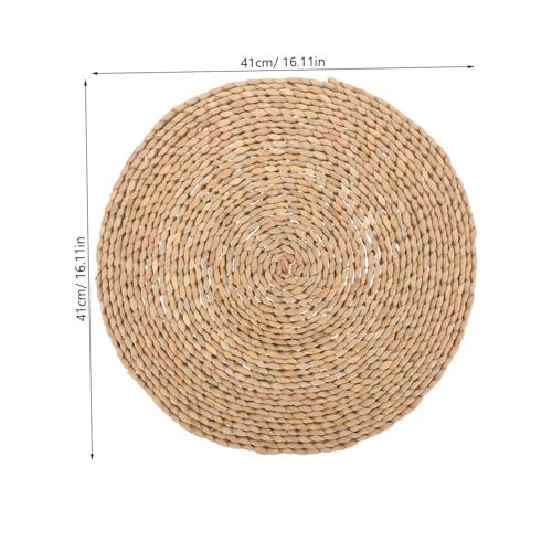 Mobestech Hand Woven Meditation Pillow Cushion for Yoga and Meditation Comfortable Woven Seating Mat for Home Design for Relaxation and Mindfulness