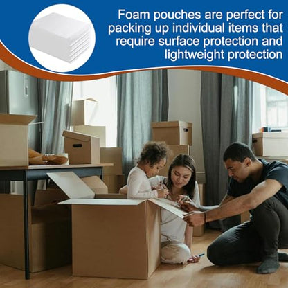 100 Pack Foam Pouches, Cushion Foam Wrap Pouches for Moving and Storing, 10"x12" Foam Wrap Pouches Protect Fragile Items, Protect Mug, Glasses, China, and Dishes, Packing supplies - size: 10"X 12" 100PCS