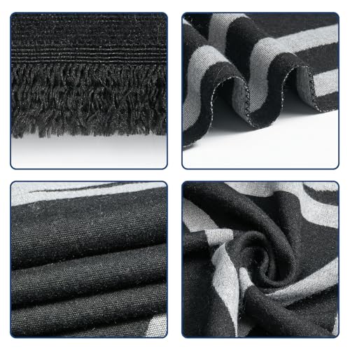 QIUTIMIY Pashmina Shawl Wraps for Womens Winter Scarf Reversible Pattern Designer Ladies Shawls and Wraps for Evening Dresses - color: Flower10-black