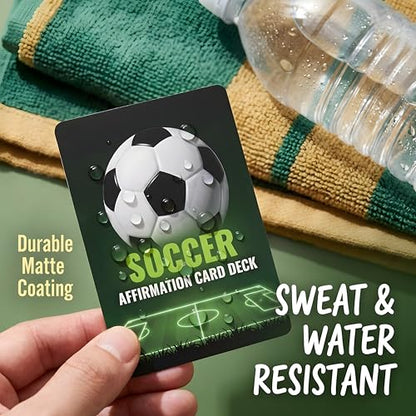 Soccer Affirmation Cards for Kids Teens – 54 Motivational Cards for Confidence, Focus & Game Day Preparation – Fun Soccer Gift for Players & Coaches