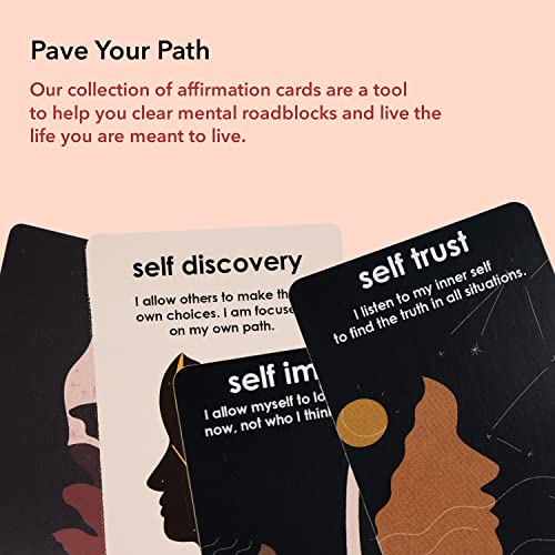 Travel Size Self Love Affirmation Cards, 30 Cards for Daily Mindfulness & Meditation, Hand-drawn Illustrations, Motivational, Self Care & Spiritual Gifts For Women & Teens