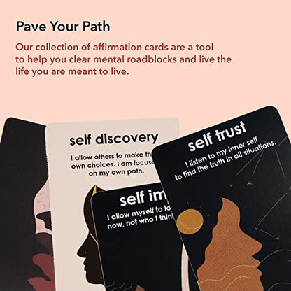 Travel Size Self Love Affirmation Cards, 30 Cards for Daily Mindfulness & Meditation, Hand-drawn Illustrations, Motivational, Self Care & Spiritual Gifts For Women & Teens