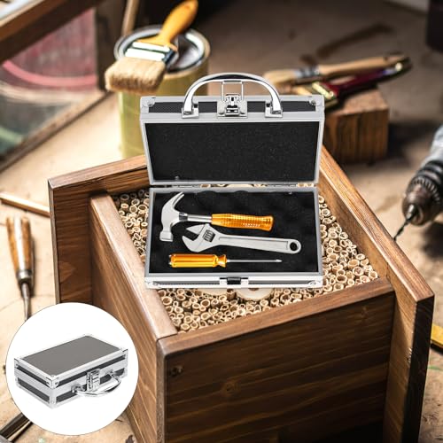 Aluminum Hard Case Briefcase, Portable File Organizer Storage Box for Test Instruments Cameras Tools Parts and Accessories