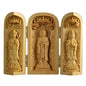 Ulalaza Boxwood Buddha Statue Solid Wood Carvings Carved Locker Box Sculpture Decoration - color: Style-2
