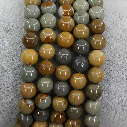 Keleny Semi Precious Crystal 6mm Round Beads Rock Yoga Stretch Bracelet 7 Inch Unisex Unisex - color: Yellow