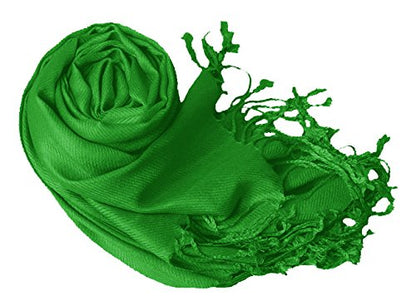 Peach Couture Women’s Pashmina Shawl Wrap – Warm Long Large Scarf for Evening Dress, Bridesmaid, Wedding & Bridal Wear - color: Green
