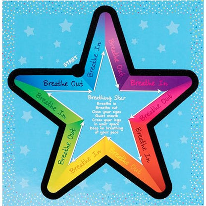 Really Good Stuff Tactile Breathing Star Cards - 6 Pack - Social Emotional Learning Sensory Tool - Calming Fidget - Promotes Relaxation & Helpful Breathing Techniques - style: Tactile Breathing Star