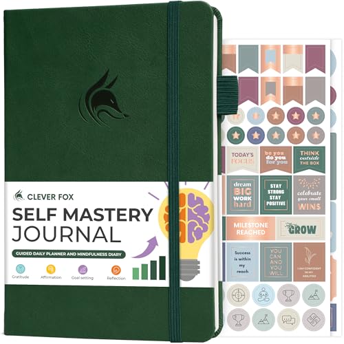 Clever Fox Self Mastery Journal – Guided Daily Reflection & Self Improvement Journal with Prompts – Journaling Notebook for Women & Men (Forest Green) - color: Forest Green