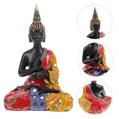 Ipetboom Delicate Buddha Statue Resin Sculpture for Home and Garden Decor Compact Zen Meditation Ornament with Vivid Details Peaceful Inspirational Gift for Family and Friends
