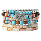 Gothic Bracelet Adjustable Punk Braided Leather Multilayer Grunge Set Bracelets Emo Metal Cuff Wrap Bangles Meaningful Gift - color: J-BZ-73