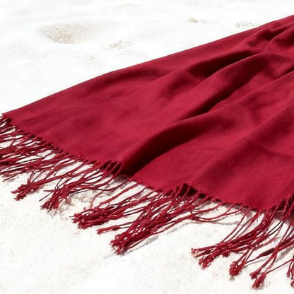 Thin Fashion Scarves for Women Spring Summer Sunprotection Lightweight Large Scarf Shawls Fall Neck Warm Wraps - color: Wine Red-thin