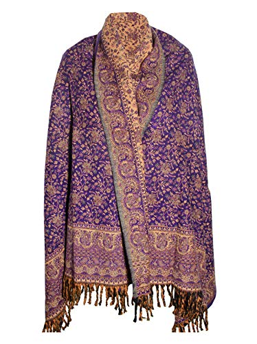 PURPLE BEIGE FLORAL BLANKET SCARF LUXURY PREMIUM QUALITY HANDMADE FASHION SCAR MADE OF YAK WOOL Shawl Blanket stole unisex Travel Wrap Meditation Soft gift for her