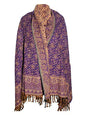 PURPLE BEIGE FLORAL BLANKET SCARF LUXURY PREMIUM QUALITY HANDMADE FASHION SCAR MADE OF YAK WOOL Shawl Blanket stole unisex Travel Wrap Meditation Soft gift for her