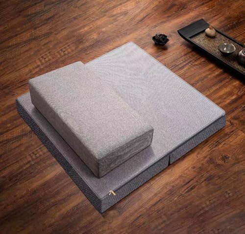 Meditation Mats,Meditation Meditation Mats, Futons, Household Folding, Thickened Fabrics, Coconut Palm, Kneeling Mats(Size:24x24inch,Color:Gray1) - color: Gray1, size: 24x24inch