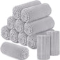 Buryeah 12 Pcs Flannel Throw Blanket Bulk 50 x 60 in Sleepover Blanket Outdoor Wedding Throw Lightweight, Oeko-tex Standard 100 Certified for Sofa Homeless Gifts (Light Gray) - color: Light Gray