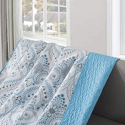 NEWLAKE Quilted Throw Blanket for Bed Couch Sofa, Blue Classic Royal, 60X78 Inch - color: Blue Classic Royal