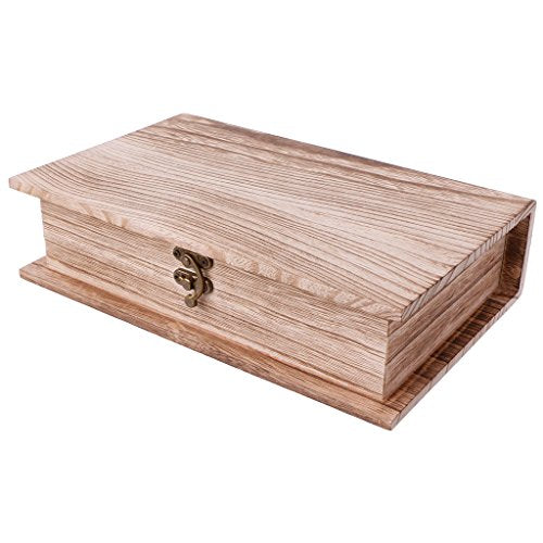 Wooden Hinged Lockable Box Jewellery Storage Case Crafts Sundries Organizer Wooden Box with Hinged Lid