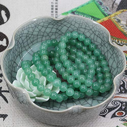 Keleny Gem Semi Precious Gemstones 8mm Round Beads Crystal Stretch Bracelets 7 Inch Unisex - color: Green Aventurine