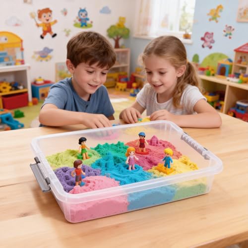 Citylife 20 PCS Plastic Storage Bins with Latching Lids Portable Project Case Clear File Box Stackable Storage Containers for Organizing A4 Paper, Photo, Document, Scrapbook - size: 5QT, style: 20 PCS