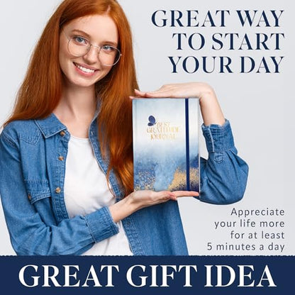 Best Gratitude Journal with Daily Affirmation Cards - Mindfulness Journal for Happiness, Productivity, Self-Care, and Positive Thinking - Ideal Gift for Women and Men, 200 Pages, Premium Quality