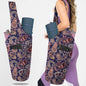 Yoga Mat Bag Yoga Tote Bag with Large Pocket and Zipper Pocket Yoga Mat Bag Carrier Fit Most Size Mats and All You Stuff - color: dark purple