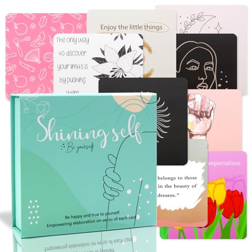 Zooyify Positive Affirmation Cards for Women,50 Positive Affirmation Cards with Inspirational Quotes,Uplifting Gift for Women, Magnetic Closure Box
