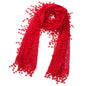 Cindy and Wendy Lightweight Soft Leaf Lace Fringes Scarf Bridal Veils shawl for Women - color: Red-2