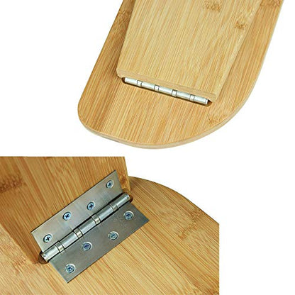 Folding Meditation Bench with Locking Magnetic Hinges - Meditation Seat - Bonus Portable Travel Carry Bag - Ergonomic Bamboo Yoga Stool