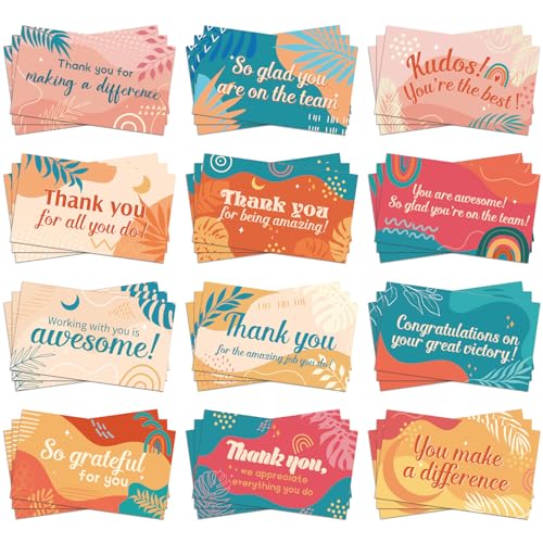Yeaqee 240 Pcs Employee Appreciation Kudos Cards Funny Blank Back Motivational Card Encouragement Thank You Note Recognition Card for Teacher College Affirmation Gift(Retro) - style: Old school