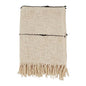 SARO LIFESTYLE Woven Bliss Textured Stripe Fringe Throw Blanket