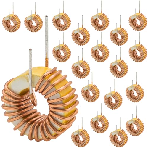 20Pcs 22uH 3A Toroidal Inductor, Copper Wire Wound Suitable for DIY Electronic Circuits, Switching Power Supply and Filter Circuits - style: 22uH 3A