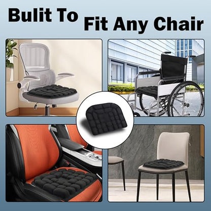 Comfortable 3D Air Cell Seat Cushion, Air Inflatable Pressure Relief Seat Bolster for Wheelchair, Car, Office, Home Living, Sondur Travel Cushion with Adjustable Firmness (Hollow Cushion) - size: Hollow cushion