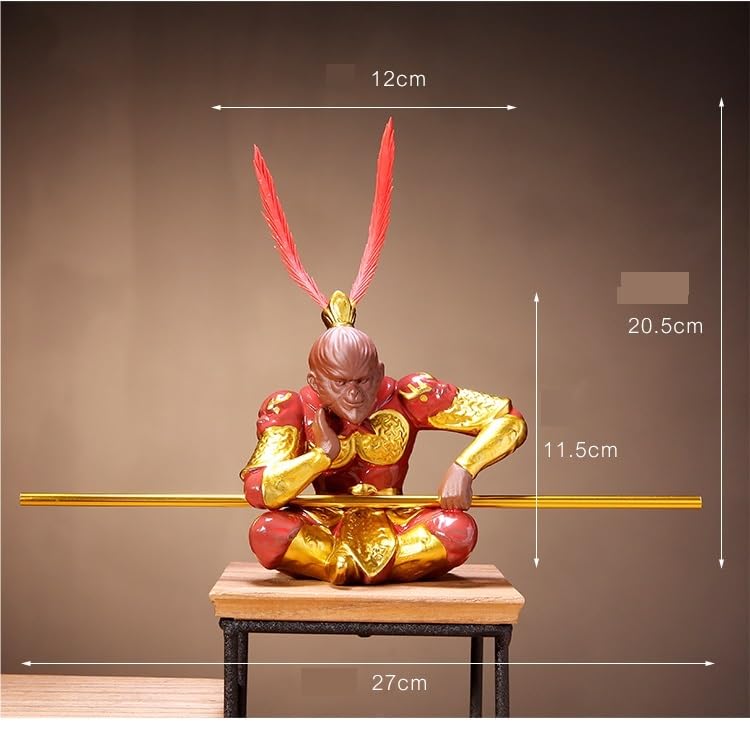 Desktop Decoration Home Decor Chinese Zen Buddhist Statues Creative Porch Living Room Display Stand Mythological Figures Ornaments Zen Coffee Table Decor Desk Accessories