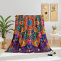 Meditation Mandala Blanket 30x40 Inch, Boho Vibrant Floral Fleece Throw Blanket for Couch Bed, Indian Hippie Bohemian Soft Blankets Cozy Lightweight Flannel Small Blankets Warm for All Season