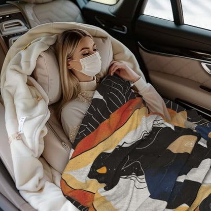 Yoga Meditation Prints Throw Blanket (280g Flannel) Anti-Pilling Warm Fuzzy Blankets for Bed Sofa Couch Travel 40x50 inch