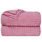 uxcell 100% Cotton Cable Knit Throw Blanket,Soft Lightweight Lap Blanket,Textured Solid Sofa Throw Couch Cover Decors Knitted Blankets, Pink 50"x 60" - color: Pink