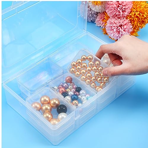 Blulu 13 Pieces Small Bead Organizers Plastic Bead Storage Containers with Lids Mini Clear Storage Cases Transparent Craft Boxes for Jewelry Diamonds DIY Art Craft Accessory(3.3 x 2.2 x 1 Inch) - size: 3.3 x 2.2 x 1 Inch