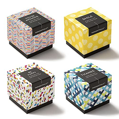 Compendium ThoughtFulls Pop-Open Cards — 4-Pack of You're Awesome, Smile, Be Happy, Thanks — 120 Pop-Open Cards, Each with a Different Message Inside - color: Awesome, Smile, Happy, Thanks