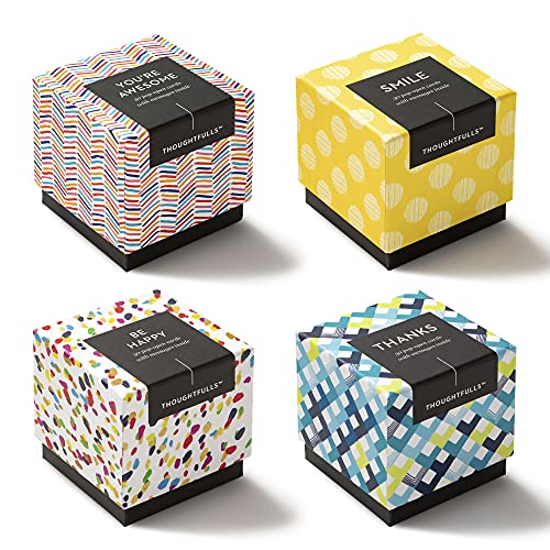 Compendium ThoughtFulls Pop-Open Cards — 4-Pack of You're Awesome, Smile, Be Happy, Thanks — 120 Pop-Open Cards, Each with a Different Message Inside - color: Awesome, Smile, Happy, Thanks