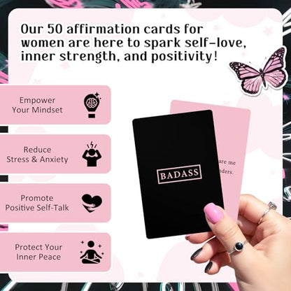 Affirmation Cards For Women, Inspirational Gifts For Girl, Daily Positive Affirmations For Women, Friend Gifts, And Self-Care Items