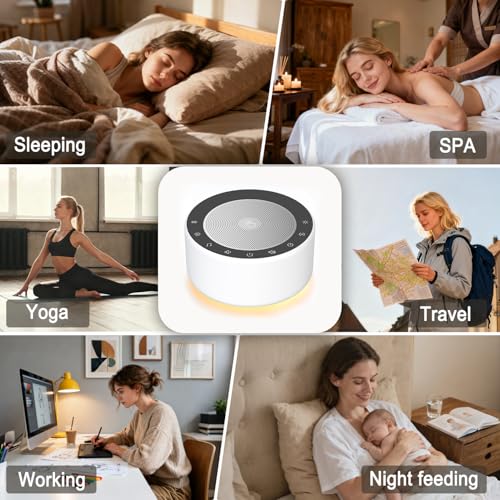 Kipcush Sleep Sound Machine& Tibetan Singing Bowl Machine Bundle for Sleep, Relax, Work, Night Feeding, Yoga, Meditation, Mindfulness, Healing, Chakra Healing and Stress Relief