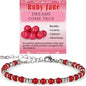 LPBeads Beaded Bracelets for Women Energy Gemstone Charm Jewelry Adjustable Bracelet Gifts for Mom, Daughter, Wife, Friends, Bestie - color: Ruby Jade