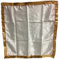 Indian Yoga Meditation Shimmer Sequin Silk Square Prayer Altar Cloth (25" x 25) (White Solid) - color: White Solid