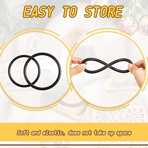Nuanchu 4 Pcs Crystal Singing Bowl Mallet Bowl Striker and O Ring Set, Include 2 Rubber Head Wood Handle Mallet with 2 Rubber O Rings for Playing Crystal Singing Tool Buddhist Meditation Yoga